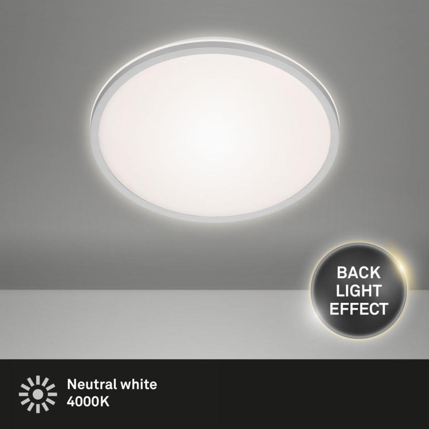 Briloner 3046-014 - Светодиодный потолочный светильник LED/15W/230V 4000K диаметр 28 см серебристый