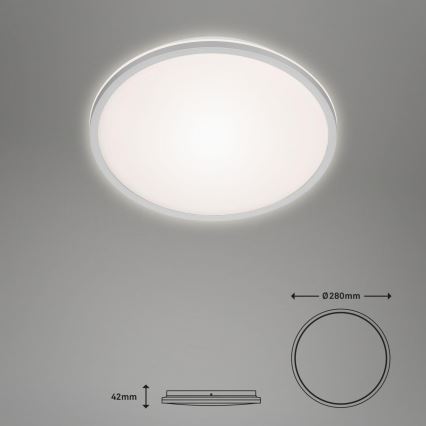 Briloner 3046-014 - Светодиодный потолочный светильник LED/15W/230V 4000K диаметр 28 см серебристый