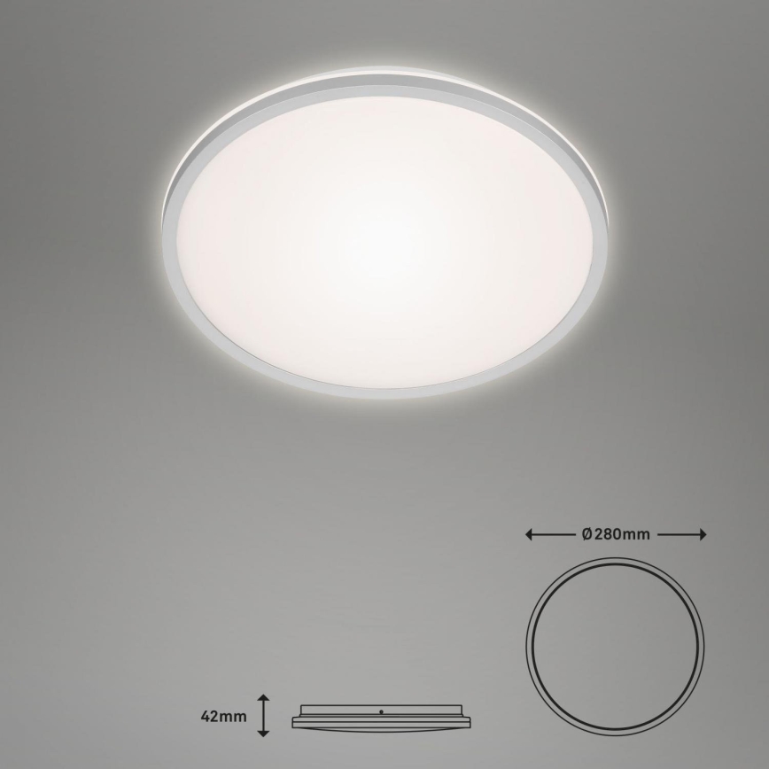 Briloner 3046-014 - Светодиодный потолочный светильник LED/15W/230V 4000K диаметр 28 см серебристый