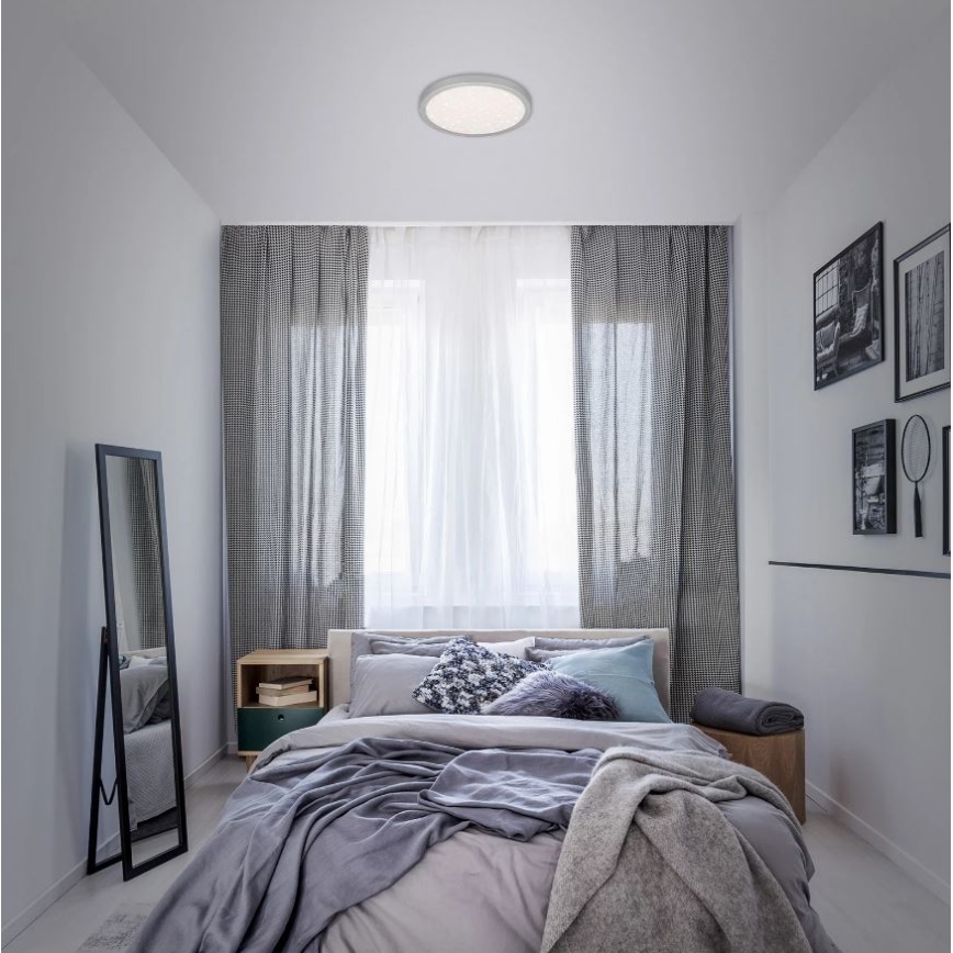 Briloner 3048-014 - Стельовий LED світильник RUNA LED/18W/230V срібний