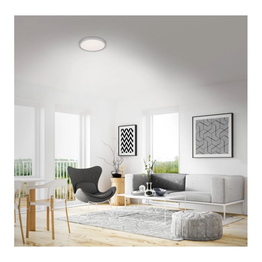 Briloner 3048-014 - Светодиодный потолочный светильник RUNA LED/18W/230V серебряный