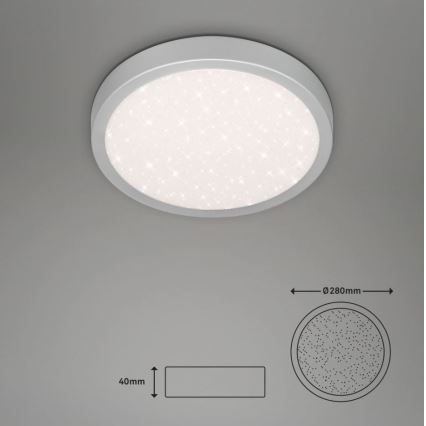 Briloner 3048-014 - Светодиодный потолочный светильник RUNA LED/18W/230V серебряный