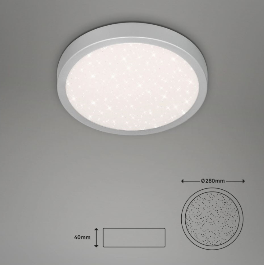 Briloner 3048-014 - Светодиодный потолочный светильник RUNA LED/18W/230V серебряный