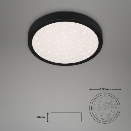 Briloner 3048-015 - Стельовий LED світильник RUNA LED/18W/230V чорний