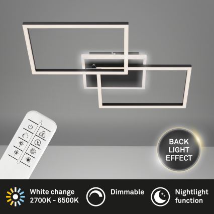 Briloner 3049-015 - Светодиодный потолочный светильник с регулированием яркости FRAME LED/40W/230V + дистанционное управление