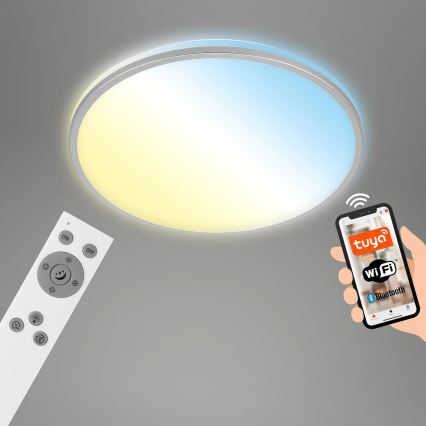Briloner 3065-014 - Димований LED стельовий світильник IVY LED/42 Вт/230 В Wi‑Fi Tuya, діаметр 49 см + пульт дистанційного керування