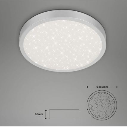Briloner 3071-014 - Стельовий LED світильник RUNA LED/24W/230V срібний