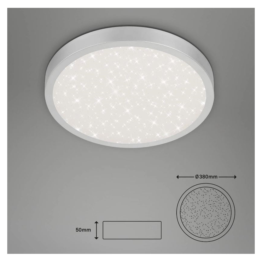 Briloner 3071-014 - Стельовий LED світильник RUNA LED/24W/230V срібний