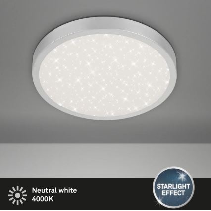 Briloner 3071-014 - Светодиодный потолочный светильник RUNA LED/24W/230V серебристый