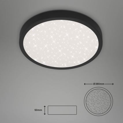 Briloner 3071-015 - Стельовий LED світильник RUNA LED/24W/230V чорний