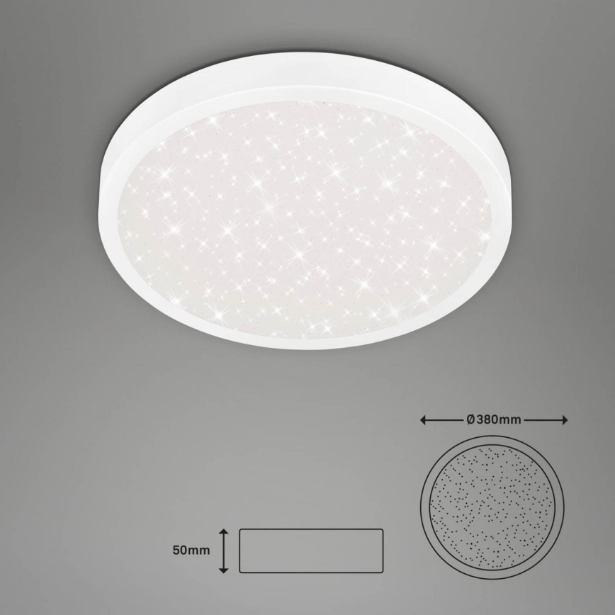 Briloner 3071-016 - Стельовий LED світильник RUNA LED/24W/230V 4000K діаметр 38 см білий