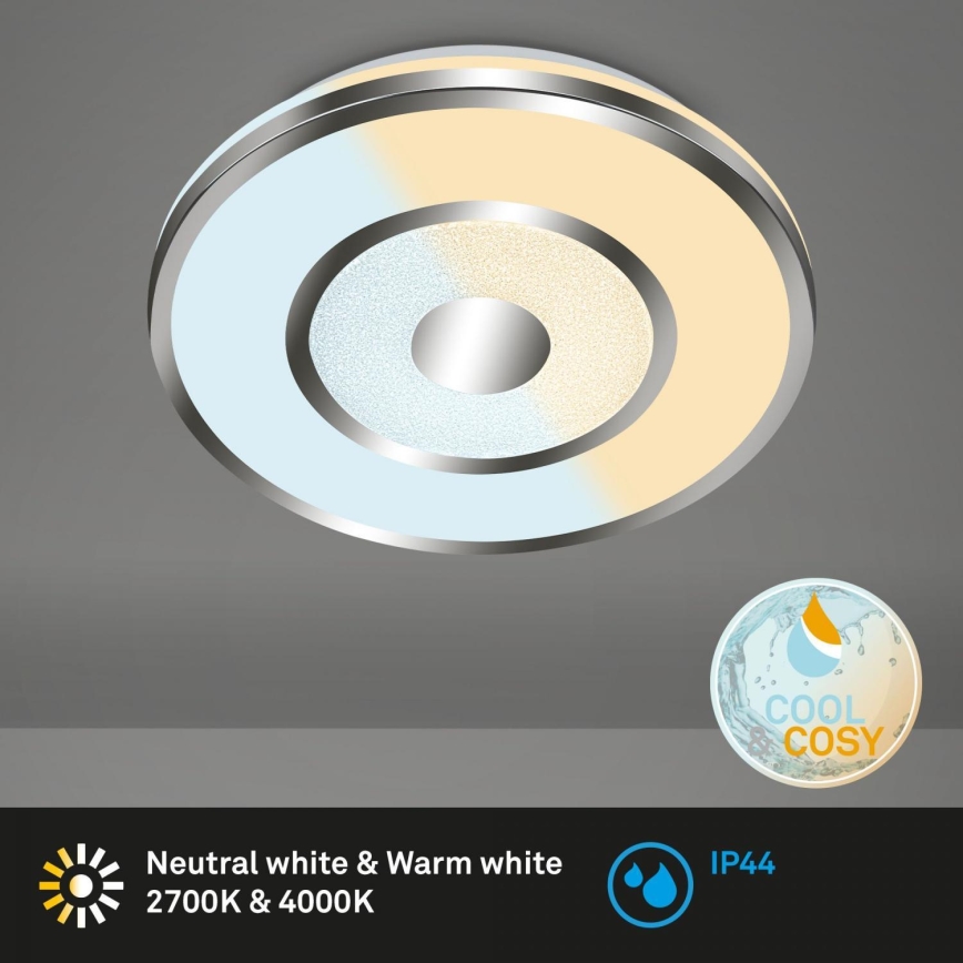 Briloner 3083-018 - Стельовий LED світильник для ванної з регулюванням яскравості COOL&COSY LED/24W/230V IP44