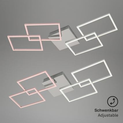 Briloner 3091-018 - Светодиодный потолочный светильник с регулированием яркости FRAME LED/30W/230V блестящий хром
