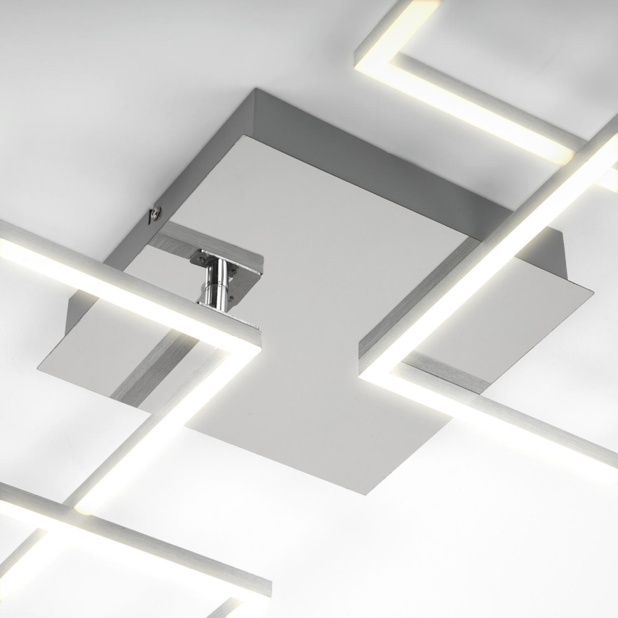 Briloner 3091-018 - Светодиодный потолочный светильник с регулированием яркости FRAME LED/30W/230V блестящий хром