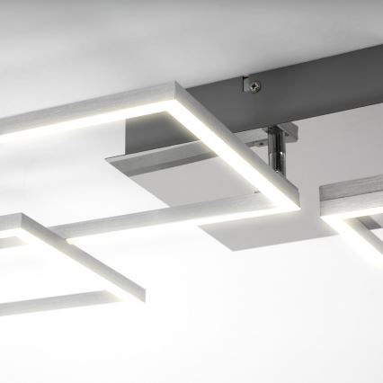 Briloner 3091-018 - Светодиодный потолочный светильник с регулированием яркости FRAME LED/30W/230V блестящий хром
