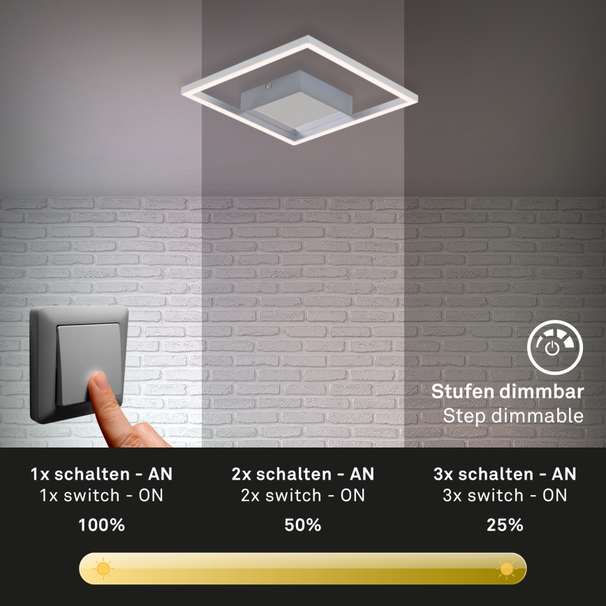 Briloner 3105-018 - Стельовий LED світильник з регулюванням яскравості FRAMES LED/9,7W/230V