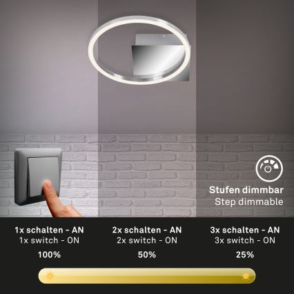 Briloner 3106-018 - Стельовий LED світильник з регулюванням яскравості FRAMES LED/7,5W/230V