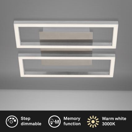 Briloner 3107-012 - Светодиодный потолочный светильник с регулированием яркости FRAME 2xLED/7,25W/230V