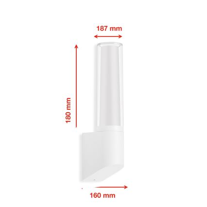 Briloner 311306TF - Уличный светодиодный настенный светильник LED/8W/230V 4000K IP44 белый