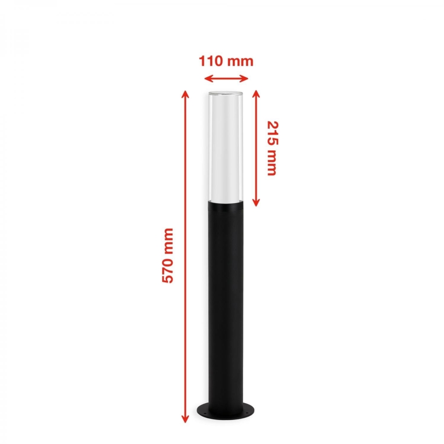 Briloner 311405TF - Вулична світлодіодна лампа LED/8W/230V IP44 4000K 57 см чорний