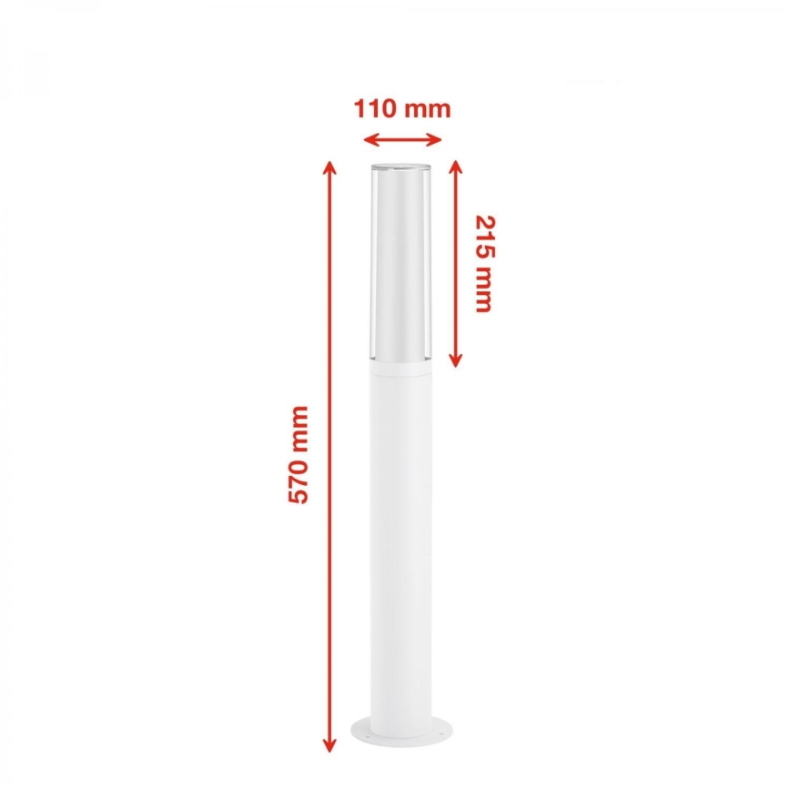 Briloner 311406TF - Вулична світлодіодна лампа LED/8W/230V IP44 4000K 57 см білий