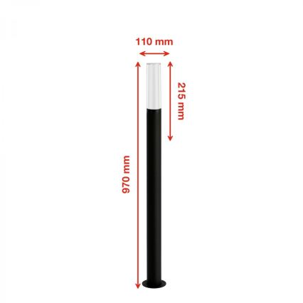 Briloner 311505TF - Светодиодная уличная лампа LED/8W/230V IP44 4000K 97 см черный