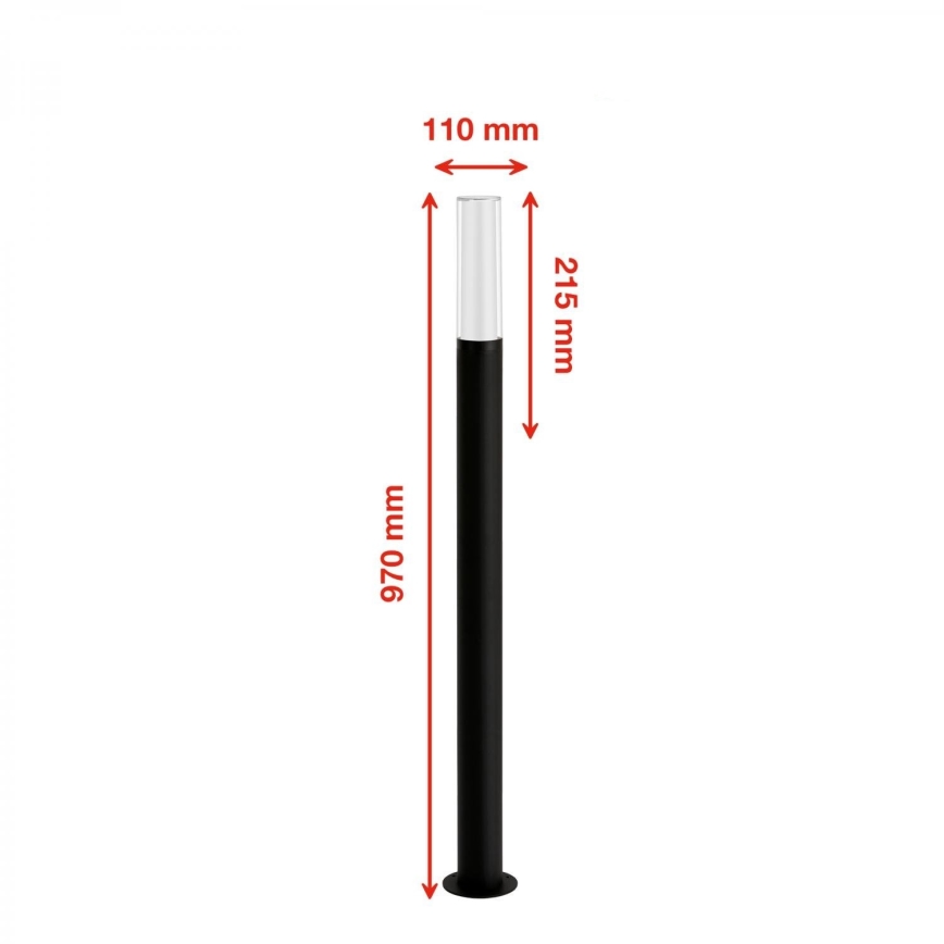 Briloner 311505TF - Светодиодная уличная лампа LED/8W/230V IP44 4000K 97 см черный