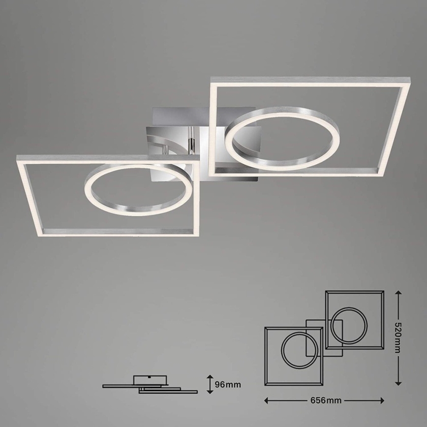 Briloner 3135-018 - Светодиодный потолочный светильник с регулированием яркости FRAME LED/43,8W/230V 3000K