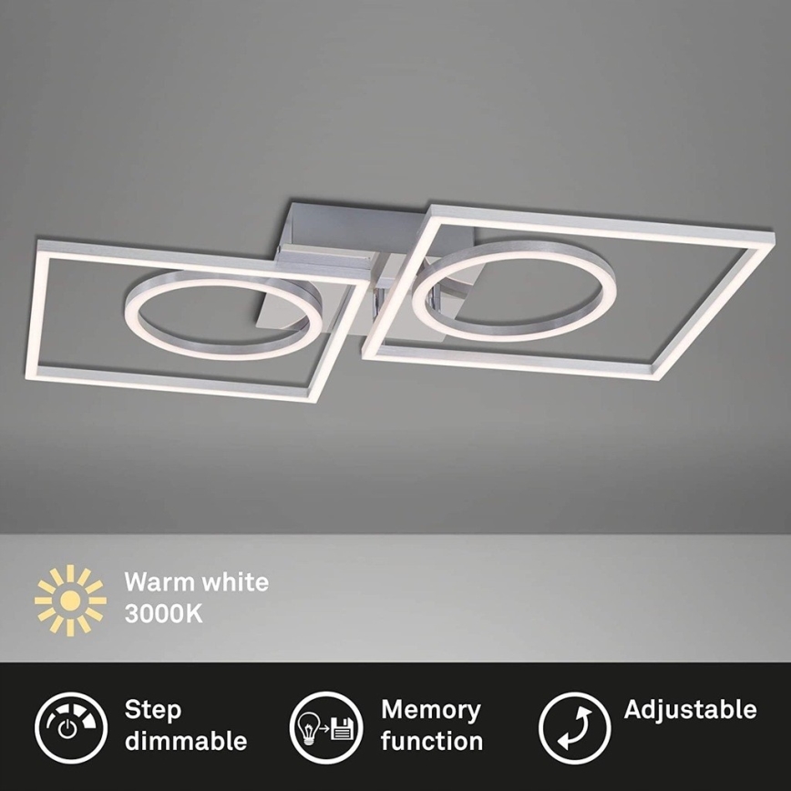 Briloner 3135-018 - Светодиодный потолочный светильник с регулированием яркости FRAME LED/43,8W/230V 3000K