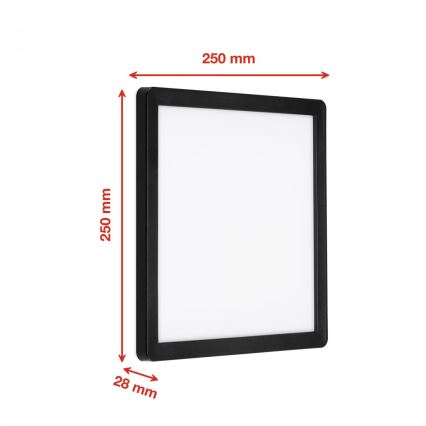 Briloner 313505TF - Вуличний світлодіодний настінний світильник LED/15W/230V IP44 4000K чорний