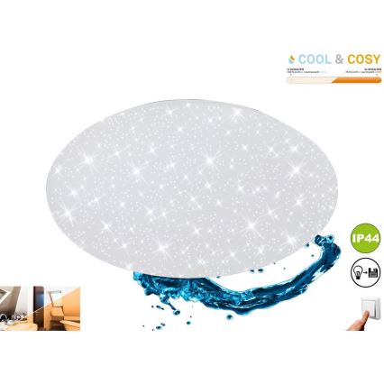 Briloner 3138-016 - Стельовий LED світильник для ванної з регулюванням яскравості COOL&COSY LED/18W/230V 2700/4000K IP44