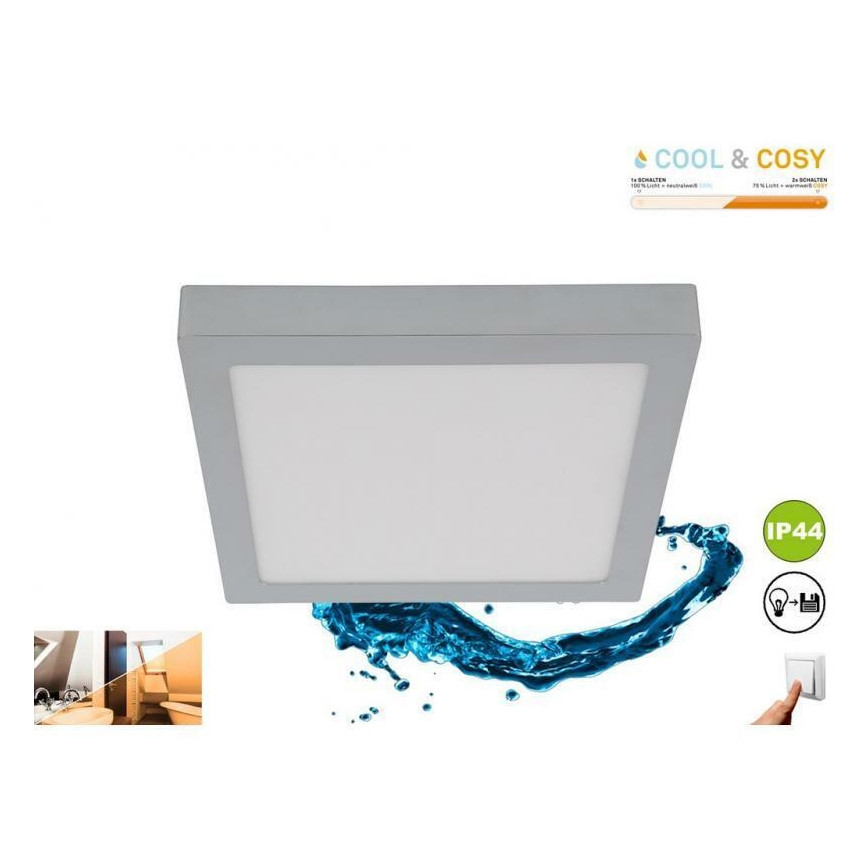 Briloner 3142-018 - Світлодіодний стельовий світильник для ванної кімнати COOL&COSY LED/21W/230V 2700/4000K IP44