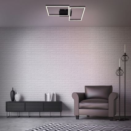 Briloner 3149-018 - Пристельова LED люстра з регулюванням яскравості FRAME 2xLED/15W/230V + дистанційне керування