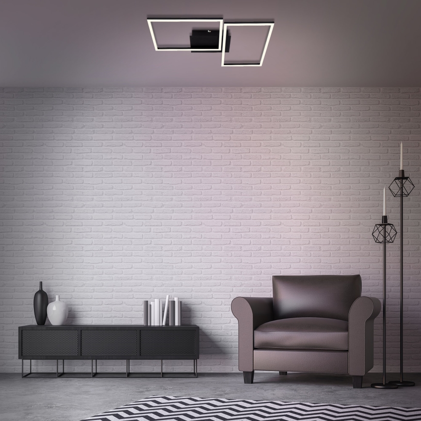 Briloner 3149-018 - Пристельова LED люстра з регулюванням яскравості FRAME 2xLED/15W/230V + дистанційне керування