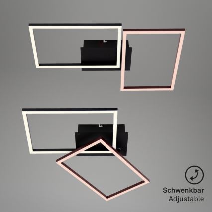 Briloner 3149-018 - Пристельова LED люстра з регулюванням яскравості FRAME 2xLED/15W/230V + дистанційне керування