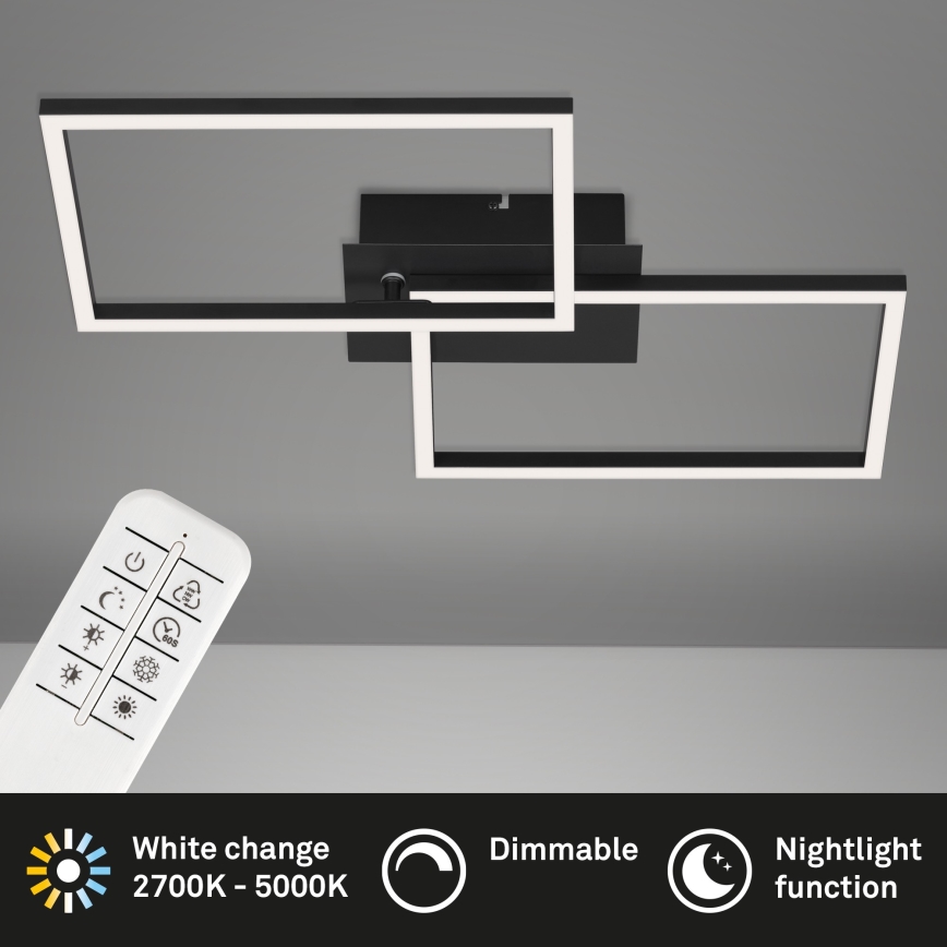 Briloner 3149-018 - Пристельова LED люстра з регулюванням яскравості FRAME 2xLED/15W/230V + дистанційне керування