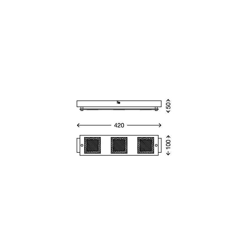 Briloner 3153-038 - Світлодіодний стельовий світильник PLAZA 3xLED/5W/230V