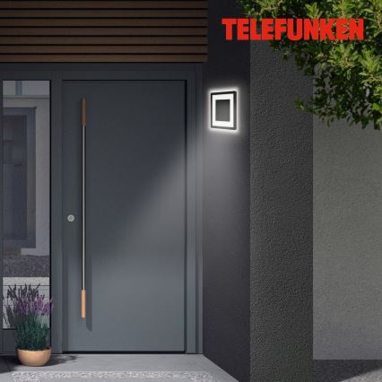 Briloner 315905TF - Вуличний світлодіодний настінний світильник LED/15W/230V IP44 4000K чорний