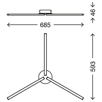 Briloner 3181-039 - Светодиодная припотолочная люстра GO 3xLED/5W/230V