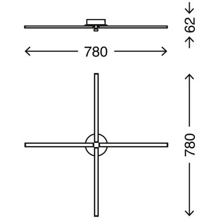 Briloner 3181-049 - Светодиодная припотолочная люстра GO 4xLED/5W/230V