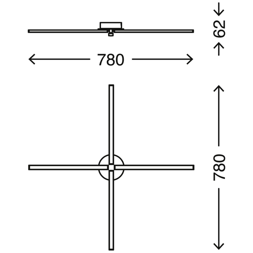 Briloner 3181-049 - Светодиодная припотолочная люстра GO 4xLED/5W/230V