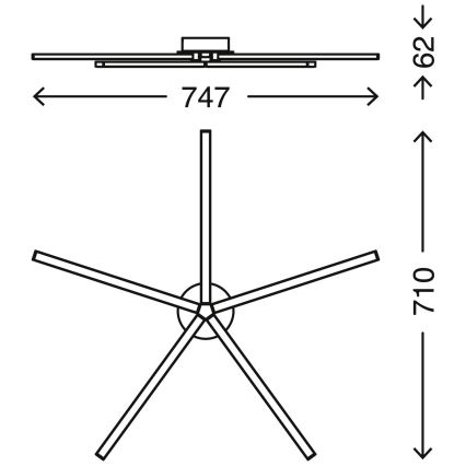 Briloner 3181-059 - Светодиодная припотолочная люстра GO 5xLED/4,8W/230V