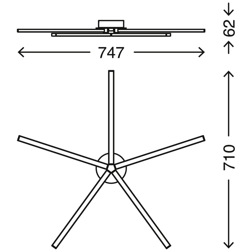Briloner 3181-059 - Світлодіодна пристельова люстра GO 5xLED/4,8W/230V