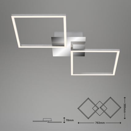 Briloner 3182-018 - Светодиодный потолочный светильник с регулированием яркости FRAME 2xLED/15,5W/230V