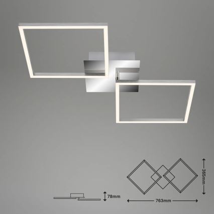 Briloner 3192-018 - Світлодіодний стельовий світильник FRAMES 2xLED/16W/230V