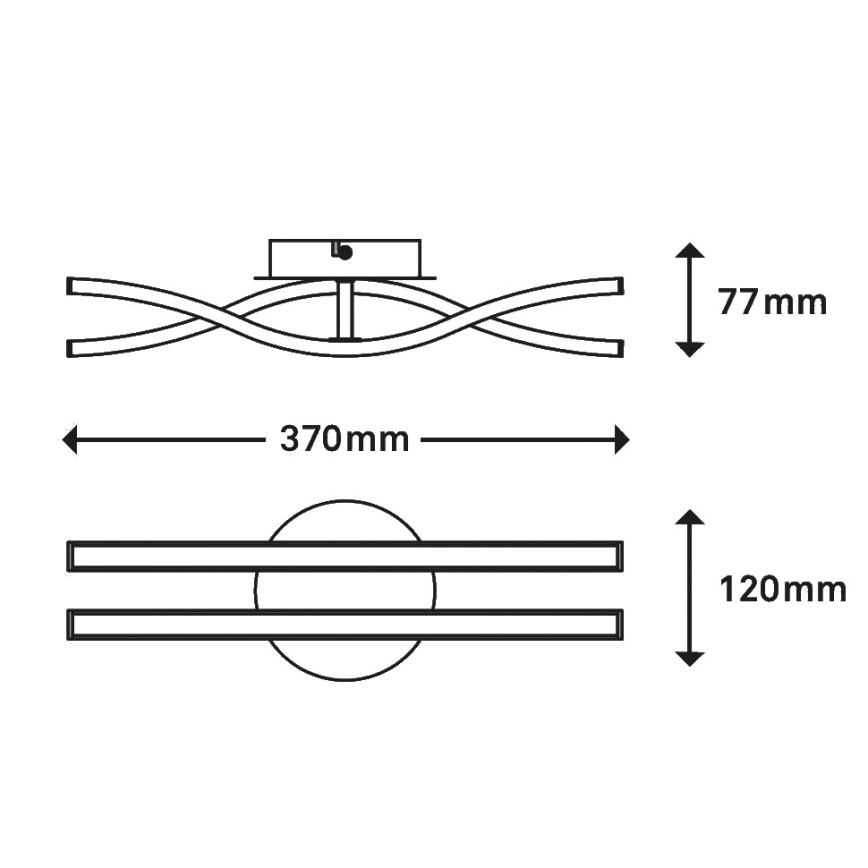 Briloner 3194-029 - Пристельова LED люстра GO 2xLED/6W/230V
