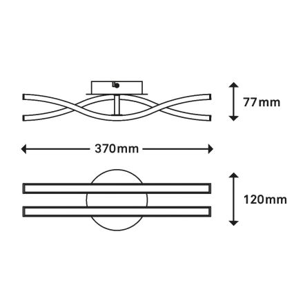 Briloner 3194-029 - Светодиодная поверхностно-монтируемая люстра GO 2xLED/6W/230V