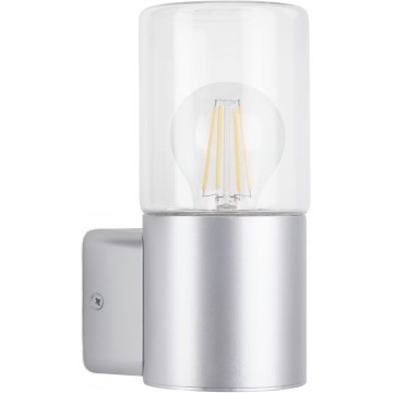 Briloner 320504TF - Уличный настенный светильник 1xE27/12W/230V IP44 серебристый