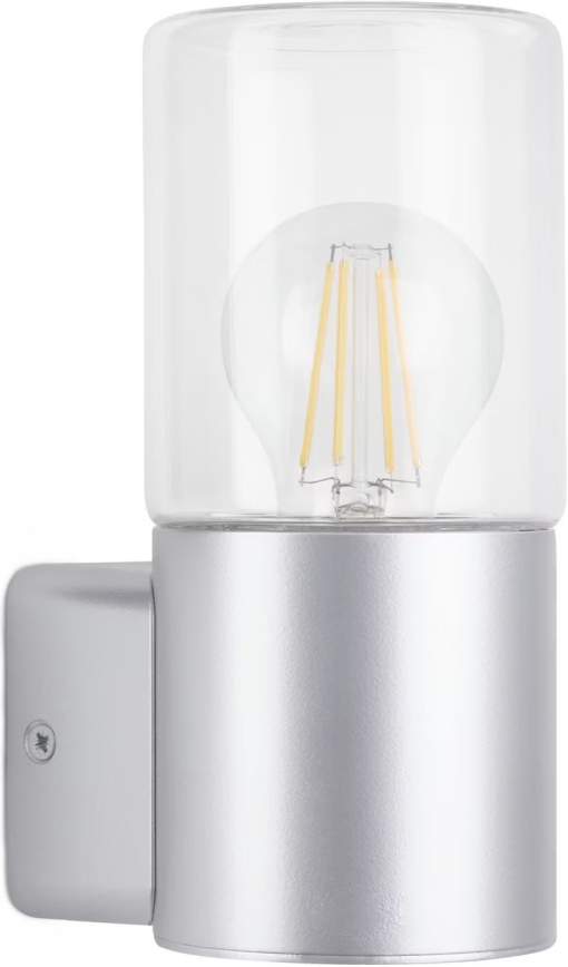 Briloner 320504TF - Уличный настенный светильник 1xE27/12W/230V IP44 серебристый