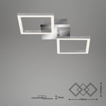 Briloner 3207-018 - Светодиодный потолочный светильник FRAMES 2xLED/8W/230V